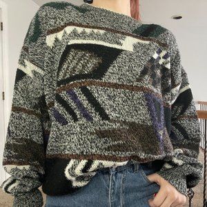 VINTAGE GREY MICHAEL GERALD SWEATER SIZE LARGE